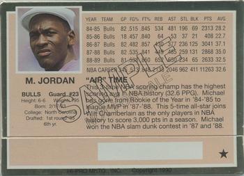 1990 Action Packed Promos #NNO Michael Jordan Back