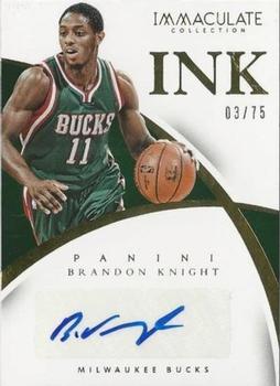2014-15 Panini Immaculate Collection - INK #10 Brandon Knight Front
