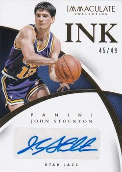 2014-15 Panini Immaculate Collection - INK #11 John Stockton Front