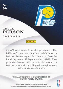 2014-15 Panini Immaculate Collection - INK #66 Chuck Person Back