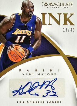 2014-15 Panini Immaculate Collection - INK #83 Karl Malone Front
