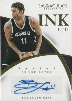 2014-15 Panini Immaculate Collection - INK #86 Brook Lopez Front