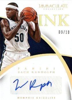 2014-15 Panini Immaculate Collection - INK Gold #6 Zach Randolph Front