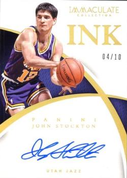 2014-15 Panini Immaculate Collection - INK Gold #11 John Stockton Front