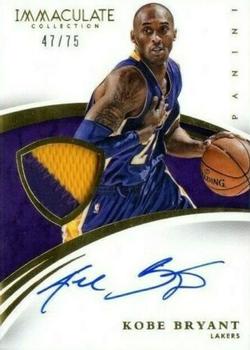 2014-15 Panini Immaculate Collection - Patches Autographs #PA-KB Kobe Bryant Front