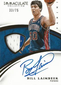 2014-15 Panini Immaculate Collection - Patches Autographs #PA-BL Bill Laimbeer Front