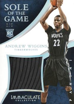 2014-15 Panini Immaculate Collection - Sole of the Game Platinum #SG-AW Andrew Wiggins Front