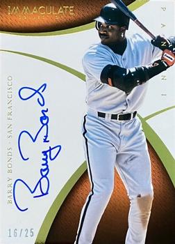 2014-15 Panini Immaculate Collection - Sports Variations Autographs #SVA-BB Barry Bonds Front