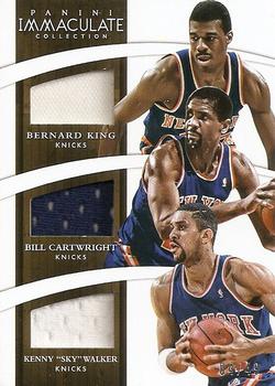 2014-15 Panini Immaculate Collection - Trios Relics #T-NYK3 Bernard King / Bill Cartwright / Kenny 