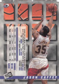 1995 Press Pass Premium Draft Picks - Die Cuts Blue #18 Jason Caffey Back