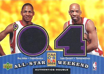 2004-05 Upper Deck - All-Star Weekend Authentics Double #ASW2-AC Ray Allen / Sam Cassell Front