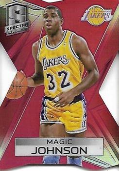 2014-15 Panini Spectra - Red Die Cut Prizms #27 Magic Johnson Front