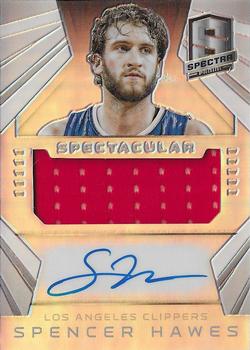 2014-15 Panini Spectra - Spectacular Swatches Signatures Prizms #SS-SH Spencer Hawes Front