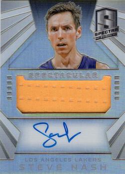 2014-15 Panini Spectra - Spectacular Swatches Signatures Prizms #SS-SN Steve Nash Front