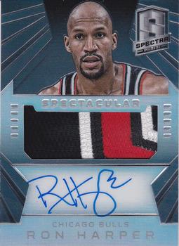 2014-15 Panini Spectra - Spectacular Swatches Signatures Prizms Black #SS-RH Ron Harper Front