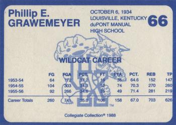 1988-89 Kentucky's Finest Collegiate Collection #66 Phil Grawemeyer Back