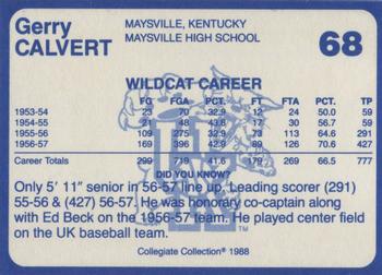 1988-89 Kentucky's Finest Collegiate Collection #68 Gerry Calvert Back