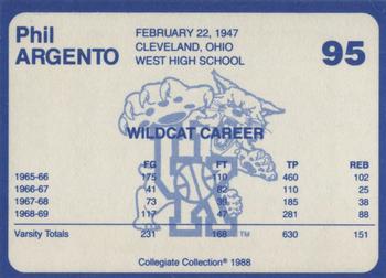 1988-89 Kentucky's Finest Collegiate Collection #95 Phil Argento Back