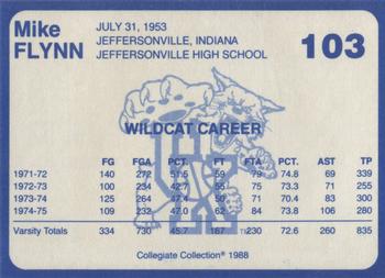 1988-89 Kentucky's Finest Collegiate Collection #103 Mike Flynn Back