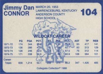 1988-89 Kentucky's Finest Collegiate Collection #104 Jimmy Dan Connor Back