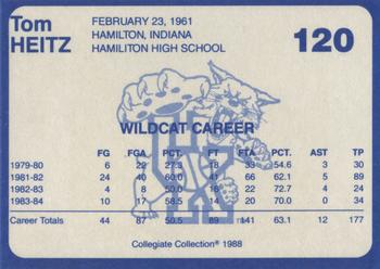 1988-89 Kentucky's Finest Collegiate Collection #120 Tom Heitz Back
