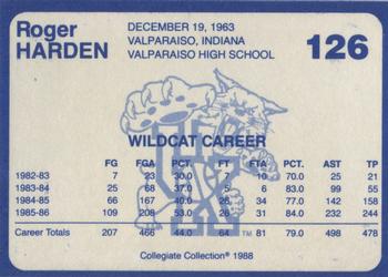 1988-89 Kentucky's Finest Collegiate Collection #126 Roger Harden Back
