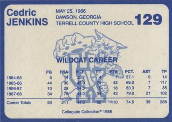 1988-89 Kentucky's Finest Collegiate Collection #129 Cedric Jenkins Back