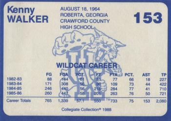 1988-89 Kentucky's Finest Collegiate Collection #153 Kenny Walker Back
