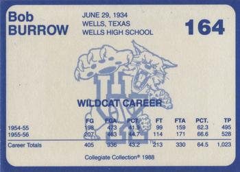 1988-89 Kentucky's Finest Collegiate Collection #164 Bob Burrow Back
