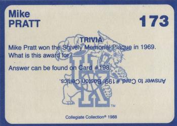 1988-89 Kentucky's Finest Collegiate Collection #173 Mike Pratt Back