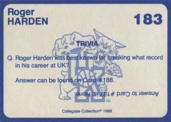 1988-89 Kentucky's Finest Collegiate Collection #183 Roger Harden Back