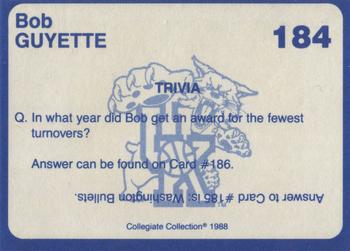 1988-89 Kentucky's Finest Collegiate Collection #184 Bob Guyette Back