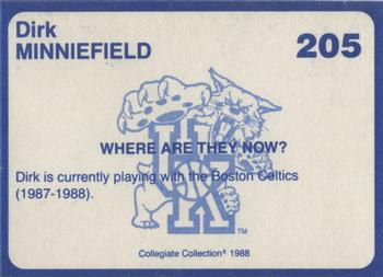 1988-89 Kentucky's Finest Collegiate Collection #205 Dirk Minniefield Back