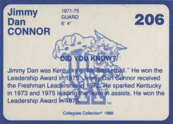 1988-89 Kentucky's Finest Collegiate Collection #206 Jimmy Dan Connor Back