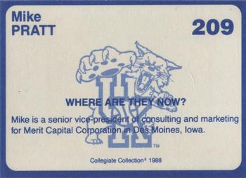 1988-89 Kentucky's Finest Collegiate Collection #209 Mike Pratt Back