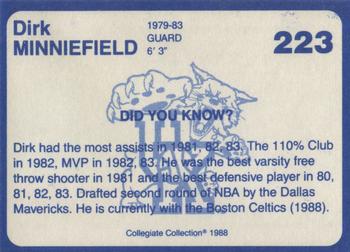 1988-89 Kentucky's Finest Collegiate Collection #223 Dirk Minniefield Back