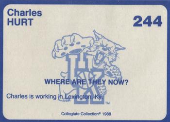 1988-89 Kentucky's Finest Collegiate Collection #244 Charles Hurt Back