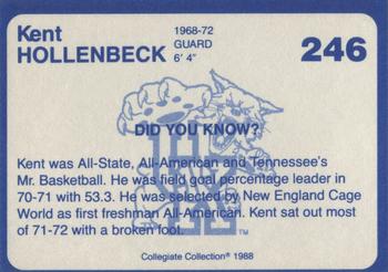 1988-89 Kentucky's Finest Collegiate Collection #246 Kent Hollenbeck Back