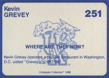 1988-89 Kentucky's Finest Collegiate Collection #251 Kevin Grevey Back
