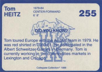1988-89 Kentucky's Finest Collegiate Collection #255 Tom Heitz Back