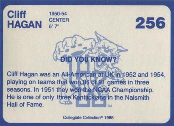 1988-89 Kentucky's Finest Collegiate Collection #256 Cliff Hagan Back