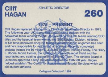 1988-89 Kentucky's Finest Collegiate Collection #260 Cliff Hagan Back