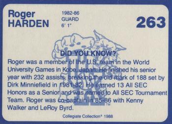 1988-89 Kentucky's Finest Collegiate Collection #263 Roger Harden Back