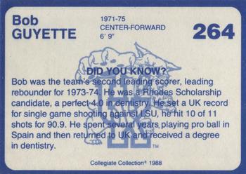 1988-89 Kentucky's Finest Collegiate Collection #264 Bob Guyette Back
