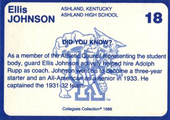 1988-89 Kentucky's Finest Collegiate Collection #18 Ellis Johnson Back