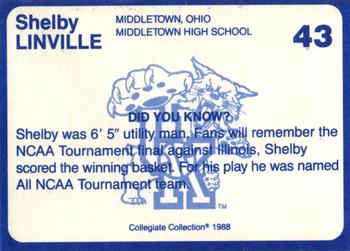 1988-89 Kentucky's Finest Collegiate Collection #43 Shelby Linville Back
