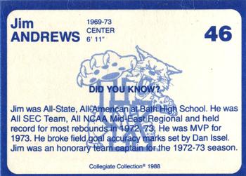 1988-89 Kentucky's Finest Collegiate Collection #46 Jim Andrews Back