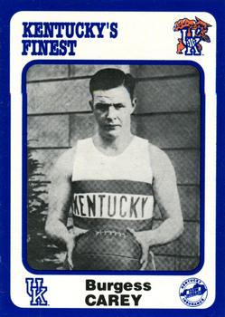 1988-89 Kentucky's Finest Collegiate Collection #56 Burgess Carey Front