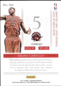 2014-15 Panini Excalibur #166 Bruno Caboclo Back