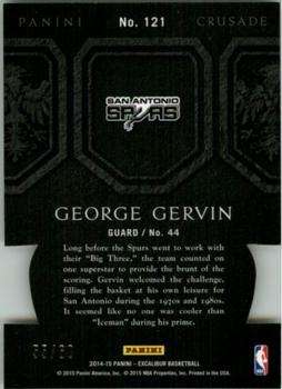 2014-15 Panini Excalibur - Crusade Orange #121 George Gervin Back